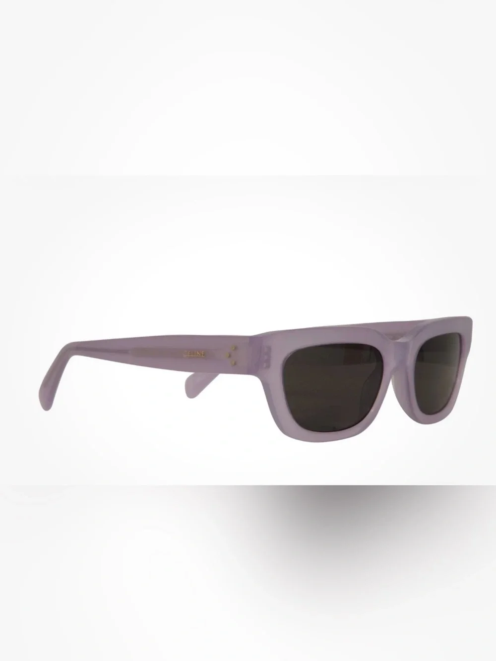 NWT Celine CL401921 Sunglasses Purple Translucent Acetate Square Round Shade